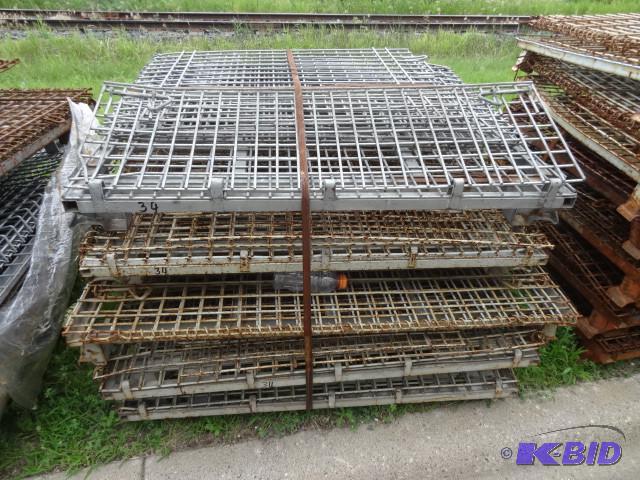 5 metal fold up crates. Various sizes...