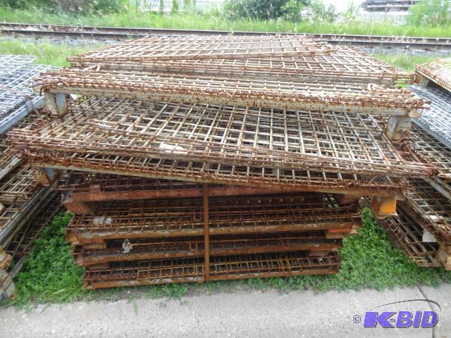 6 metal fold up crates. Various sizes....