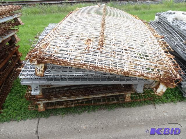 5 metal fold up crates. Various sizes...