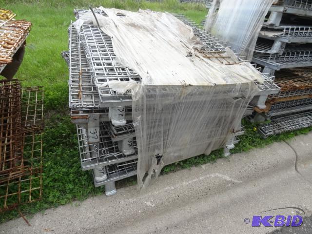 5 metal fold up crates. 48 x 40 x 40...
