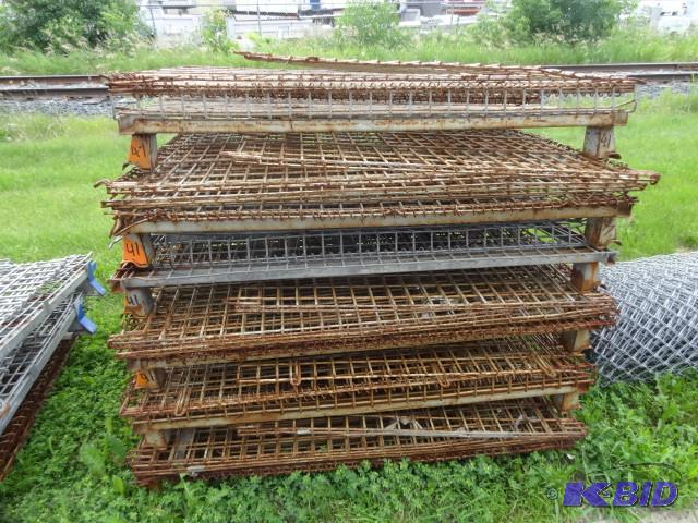 6 metal fold up crates. 52 x 40 x 48...