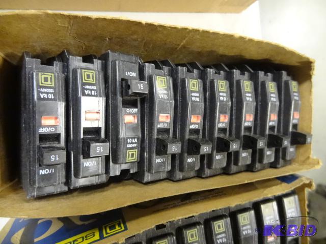 Square D 15 amp breakers. Qty 9...