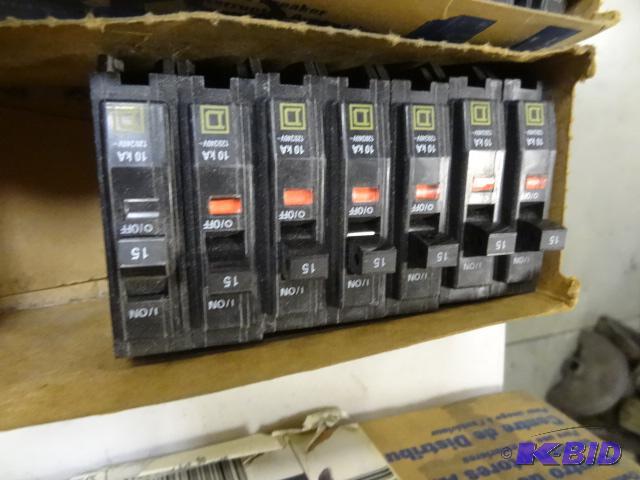 Square D 15 amp breakers. Qty 7...