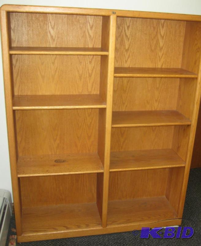 Oak Double Book Case
