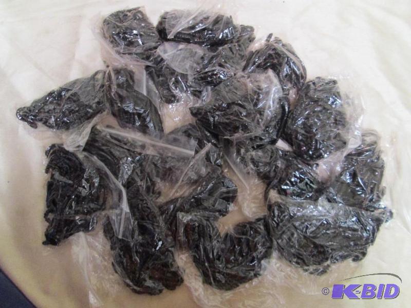 lot 129 image: Lot of 20 bags of 4 jig worms. Black fire in ...