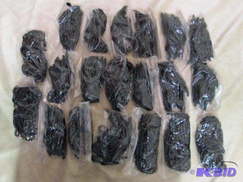lot 152 image: Lot of 20 bags of 4 jig worms. Black tire in ...