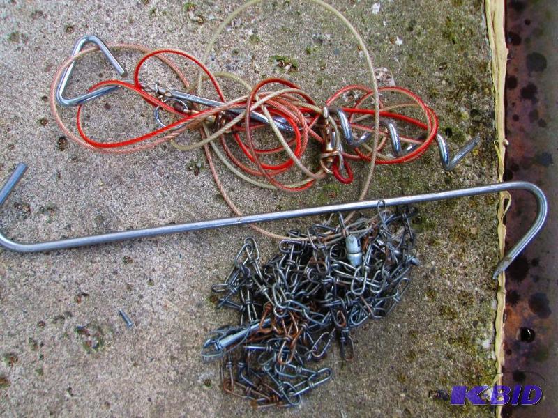 lot 64 image: Pet tie outs and chain...