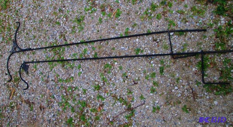 lot 76 image: Pair of butterfly shephers hooks...