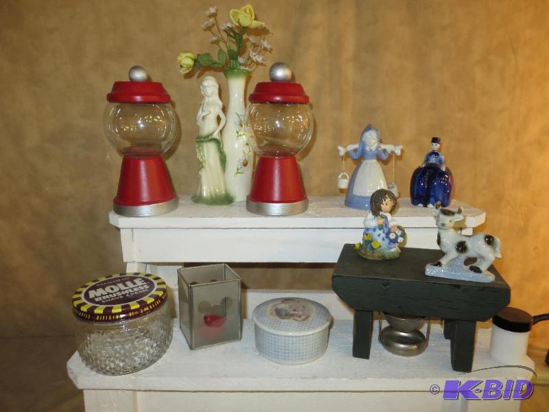 lot 113 image: Large lot of Home Decor - includes Holland, Disney, Japan, Vintage Shaving Jar, and Tea Bag Holder