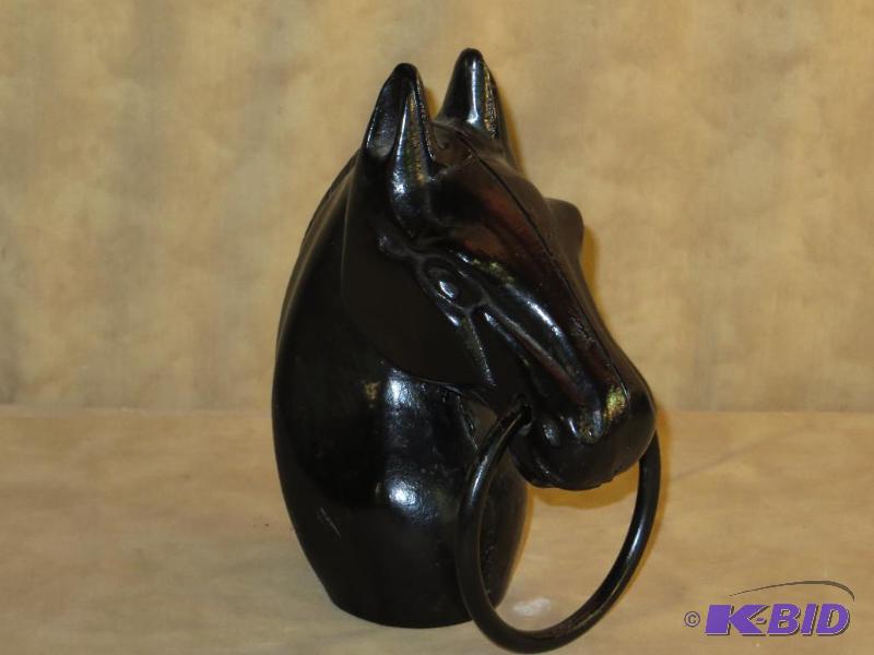 lot 12 image: Cast Iron Horse Head with Ring