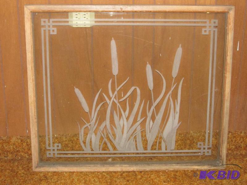 lot 203 image: #4 of 4 IDENTICAL VINTAGE ETCHED PATTERN (Different Sizes) WINDOWS