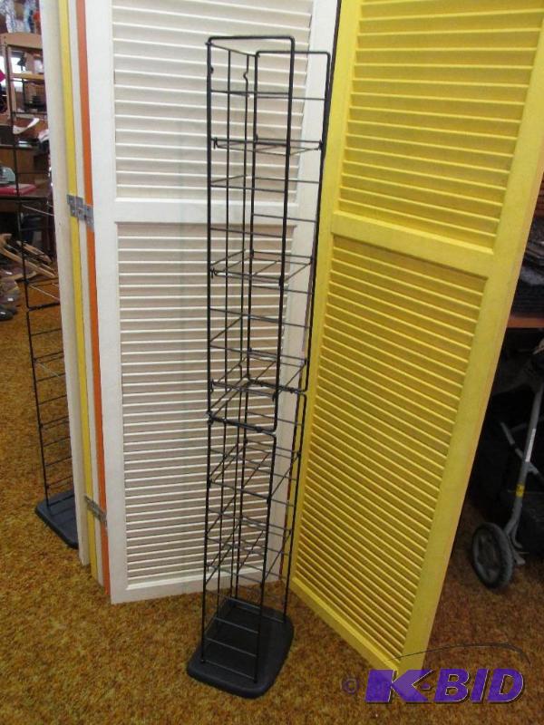 lot 250 image: Tall Metal Rack for DVDs or VHS
