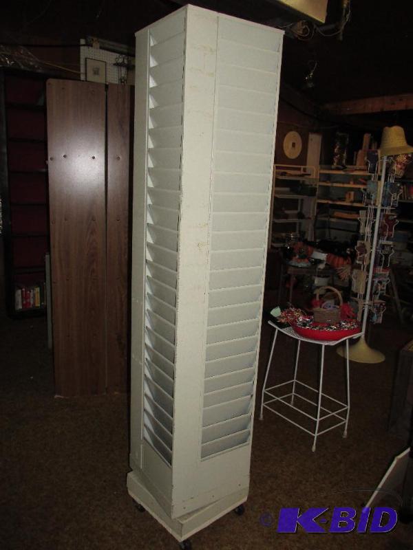 lot 252 image: 6 Tall Storage  Literature  Video  whatever RACK