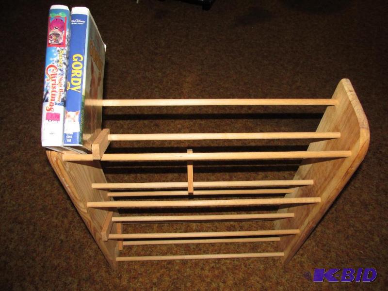 lot 253 image: Small Display, Storage Rack - great for VHS