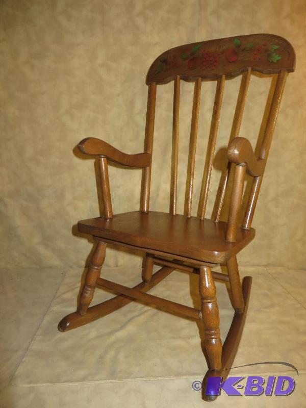 lot 49 image: Very Nice Kids Rocking Chair.