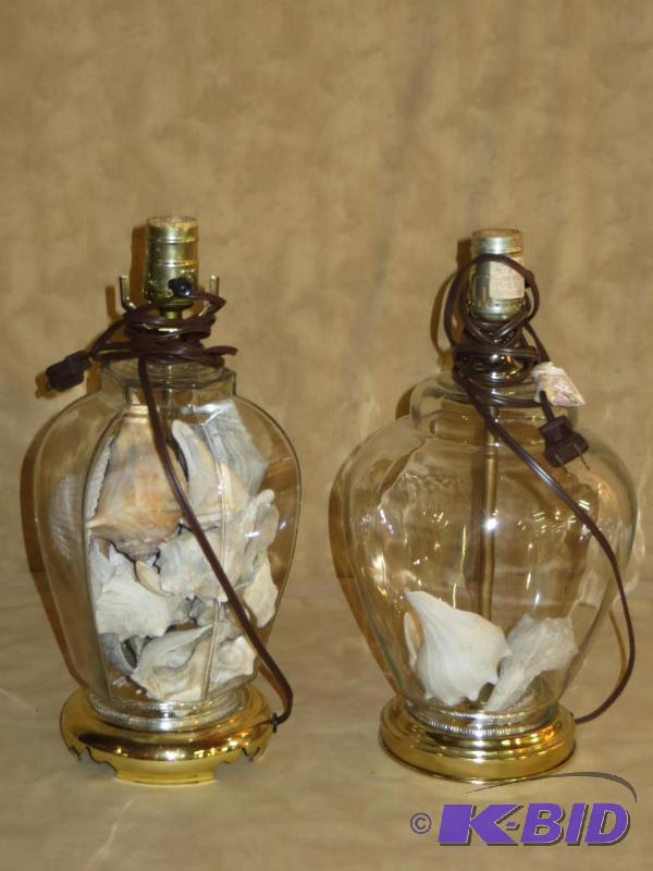 lot 64 image: Two Glass Lamps