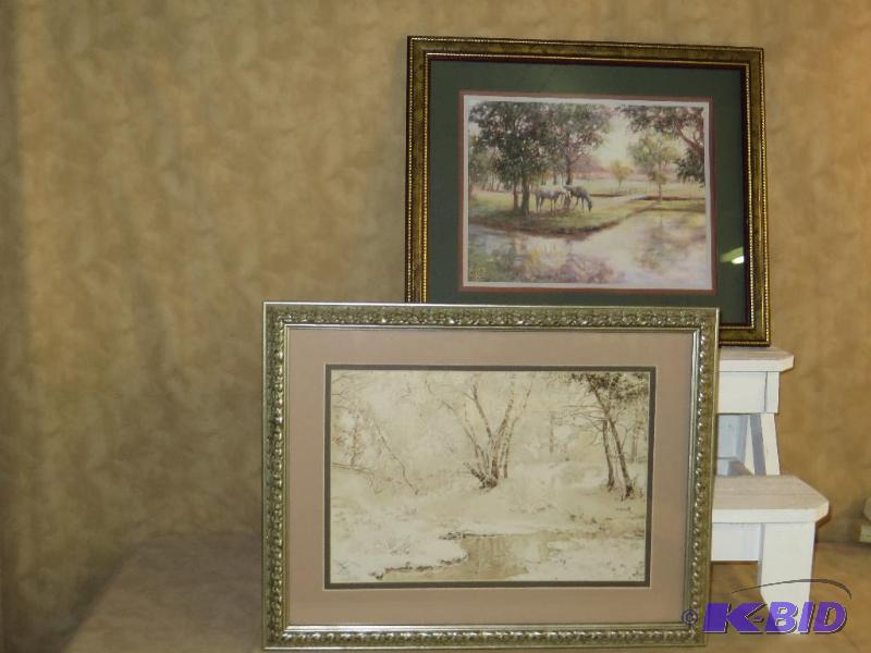 lot 81 image: Two very nice pictures and a couple of great frames