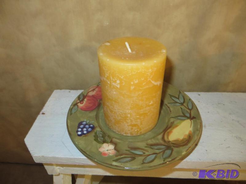 lot 92 image: Yankee Candle Holder with Candle