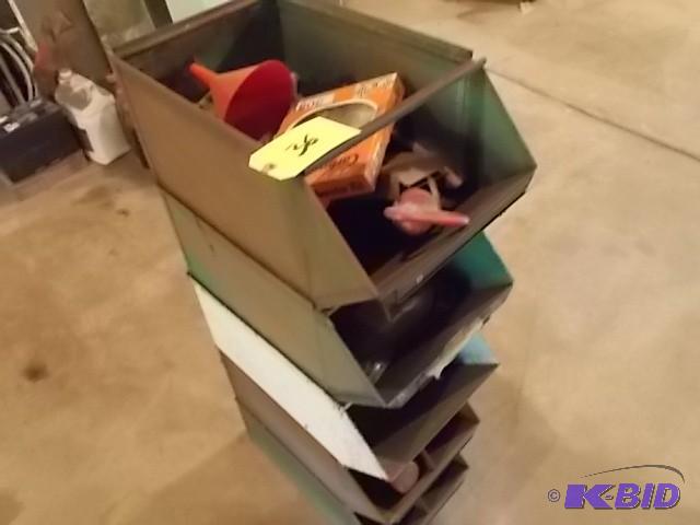 lot 36 image: (5) Parts Bins with Contents...