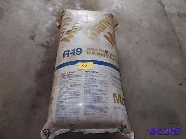 lot 57 image: Manville R-19 Insulation...