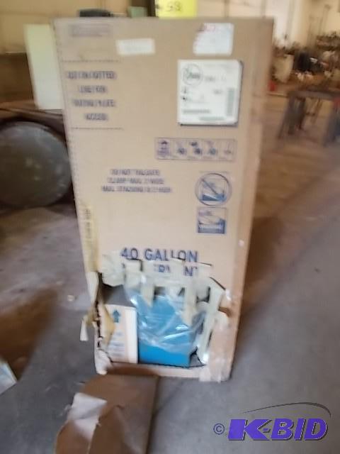 lot 58 image: Rheem 40 Gallon Gas Water Heater, NewUnused...
