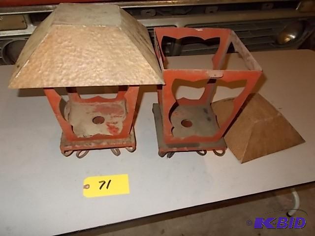 lot 71 image: (2) Copper Top Lanterns...
