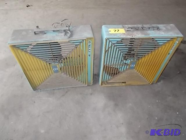 lot 77 image: (2) Box Fans, Works...