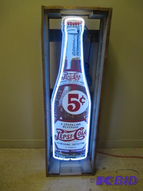 Neon Pepsi bottle
