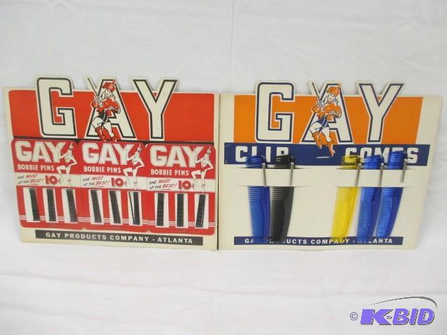 Vintage Gay clip combs and bobbie pins