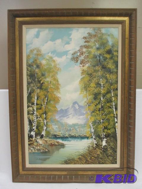 Vintage oil on canvas painting