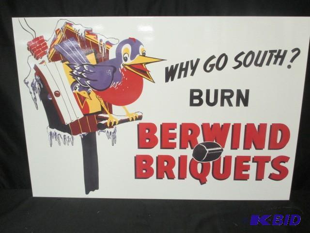 Collectible tin advertising sign