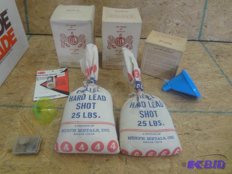 Box Lot Of Misc Reloading Shot &amp Supplies...