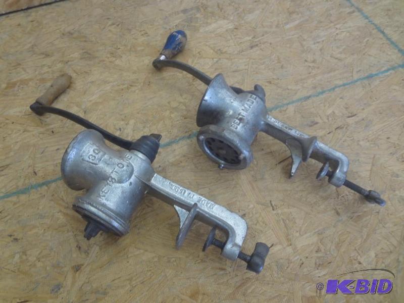 (2) Table Mount Meat Grinders...