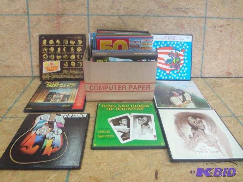 Box Lot Of Vintage Record Albums...