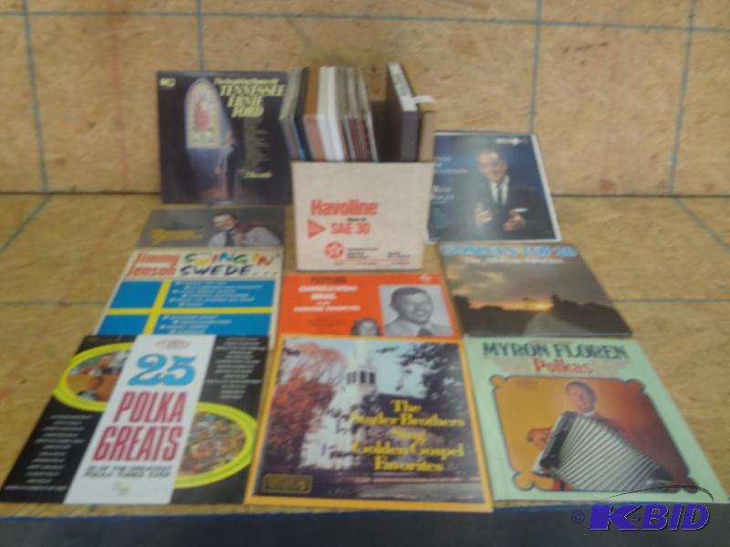 Box Lot Of Vintage Record Albums...