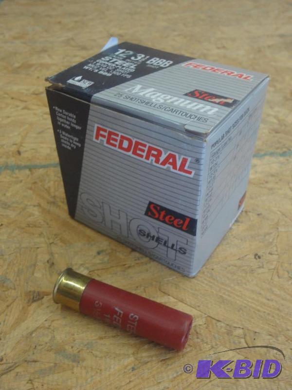 (25) Rounds Federal 12-Gauge 3.5&quot Steel ...