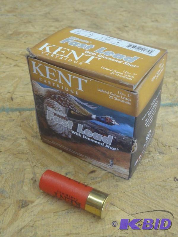 (25) Rounds Kent 12-Gauge 3&quot Fast Lead 4...