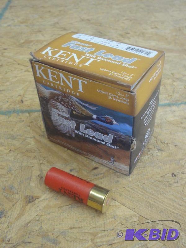 (25) Rounds Kent 12-Gauge 3&quot Fast Lead 4...