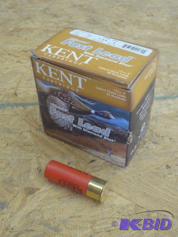 (25) Rounds Kent 12-Gauge 3&quot Fast Lead 4...