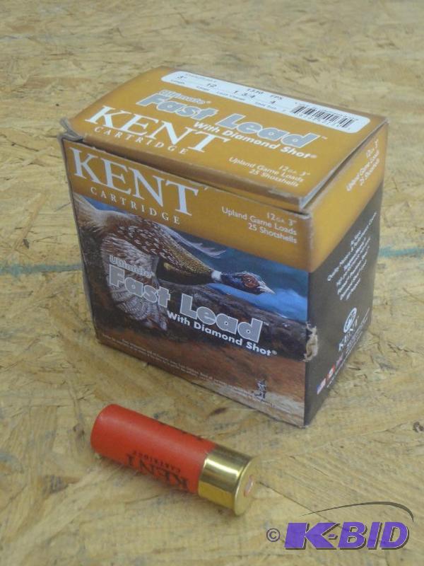 (25) Rounds Kent 12-Gauge 3&quot Fast Lead 4...