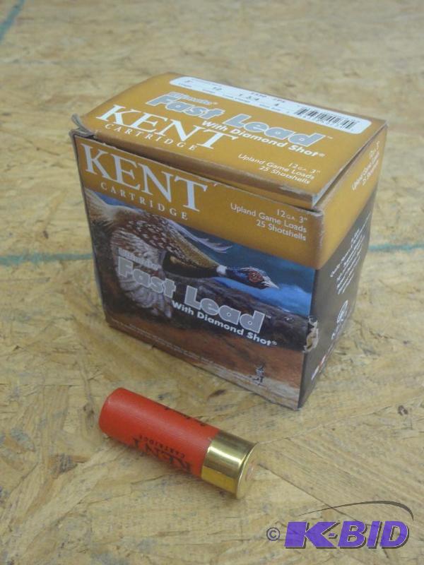 (25) Rounds Kent 12-Gauge 3&quot Fast Lead 4...