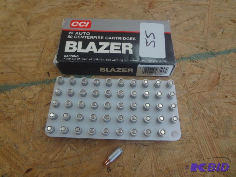 (50) Rounds CCI Blazer 25-Auto 45grain JHP...