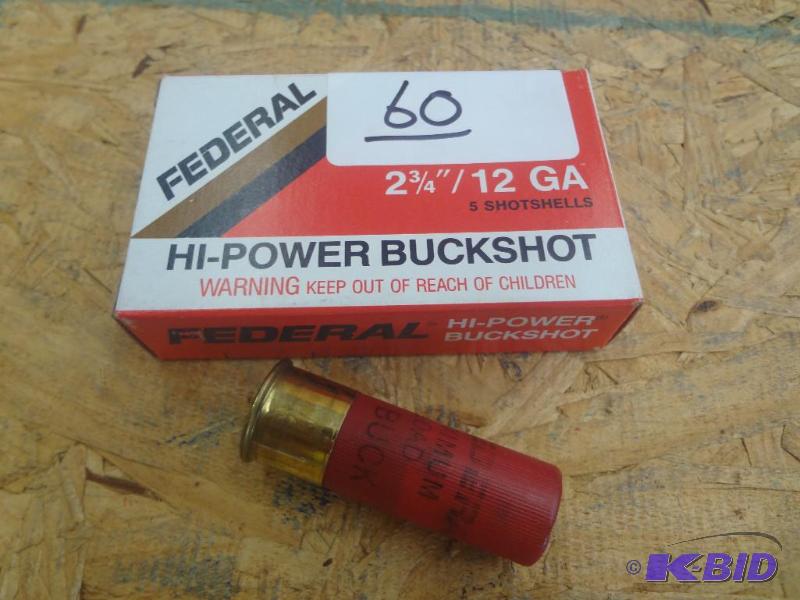 (5) Rounds Federal 12-Gauge 2.75&quot Bucksh...