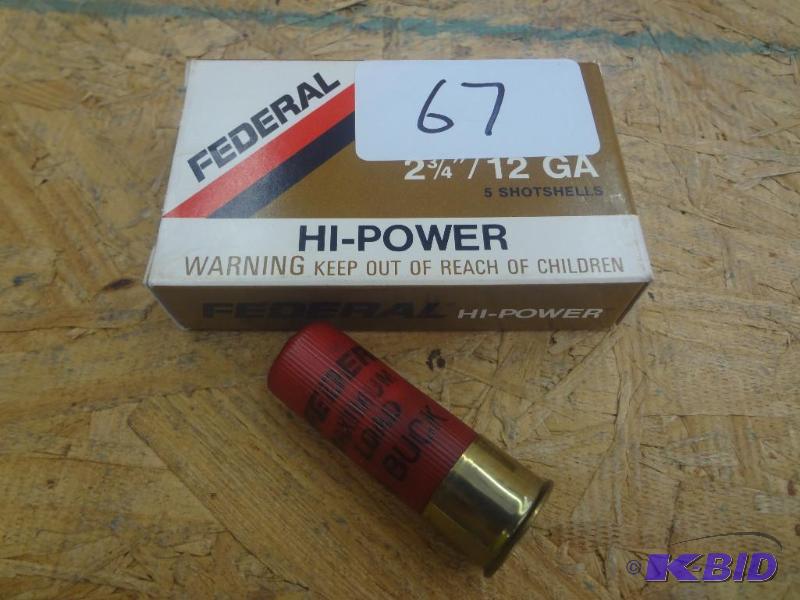 (5) Rounds Federal 12-Gauge 2.75&quot #4 Buc...