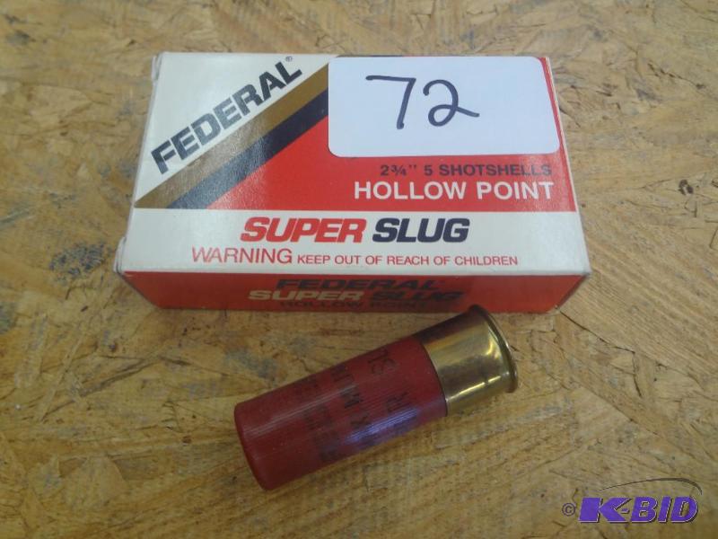 (5) Rounds Federal 12-Gauge 2.75&quot Hollow...