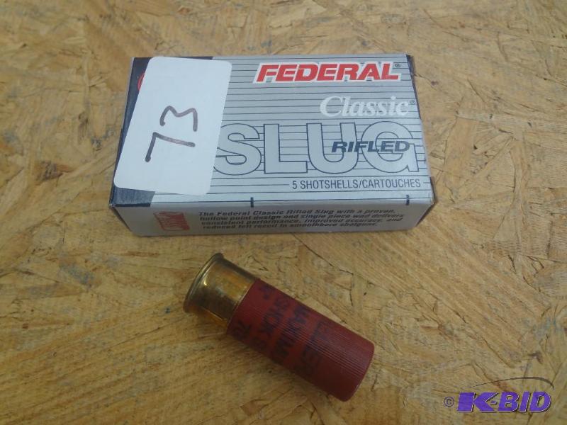 (5) Rounds Federal 12-Gauge 2.75&quot Hollow...