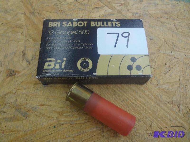 (5) Bri 12-Gauge 2.75&quot Sabot Slugs...