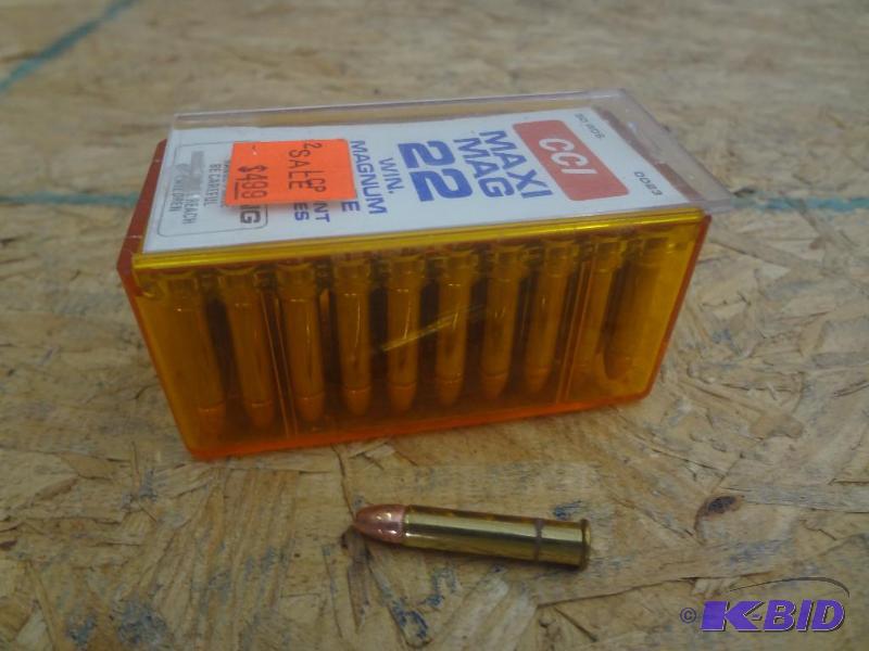 (50) Rounds CCI Maxi-Mag .22-Magnum Solid Poi...