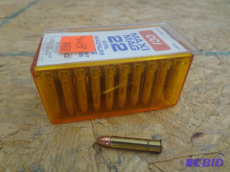(50) Rounds CCI Maxi-Mag .22-Magnum Solid Poi...
