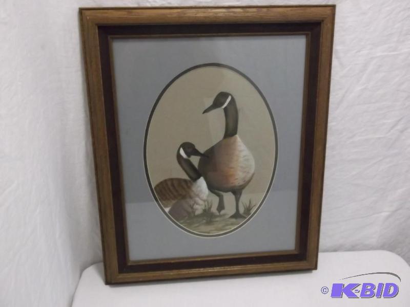 Nice Goose picture singed J. Gilliland measur...